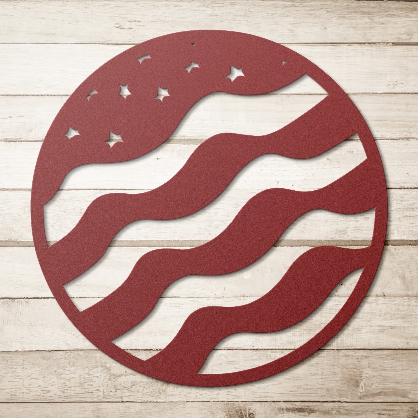 Circle Die -Cut Flag Design Sign