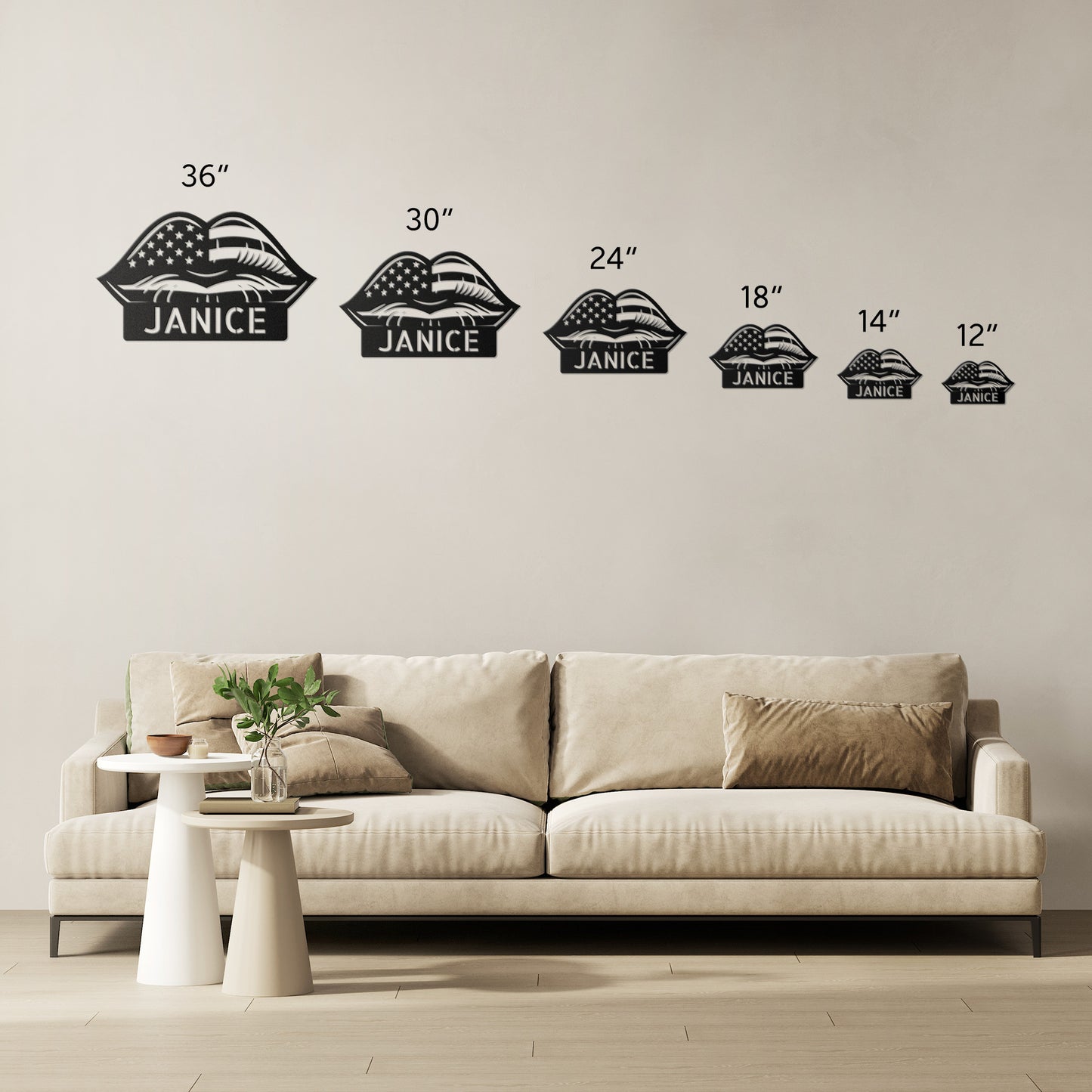 Lady Lipirty Die-Cut Metal Signs
