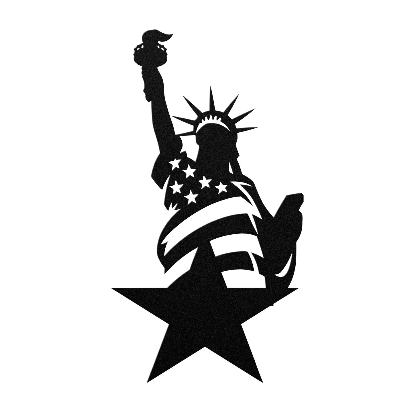 Lady Liberty Die Cut Metal Design