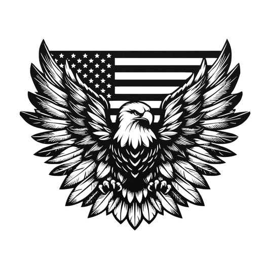 Liberty Eagle Die-Cut Metal Sign
