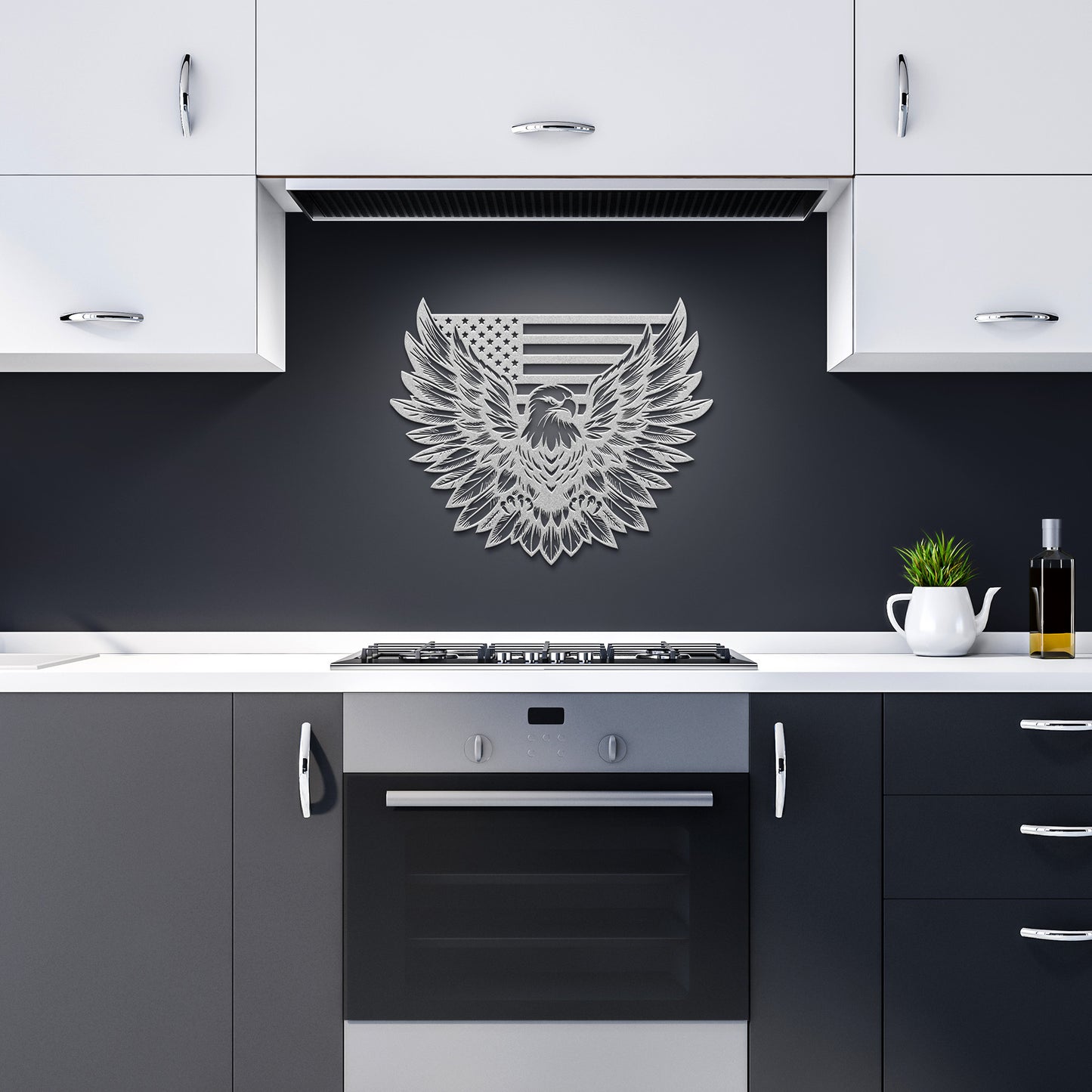 Liberty Eagle Die-Cut Metal Sign