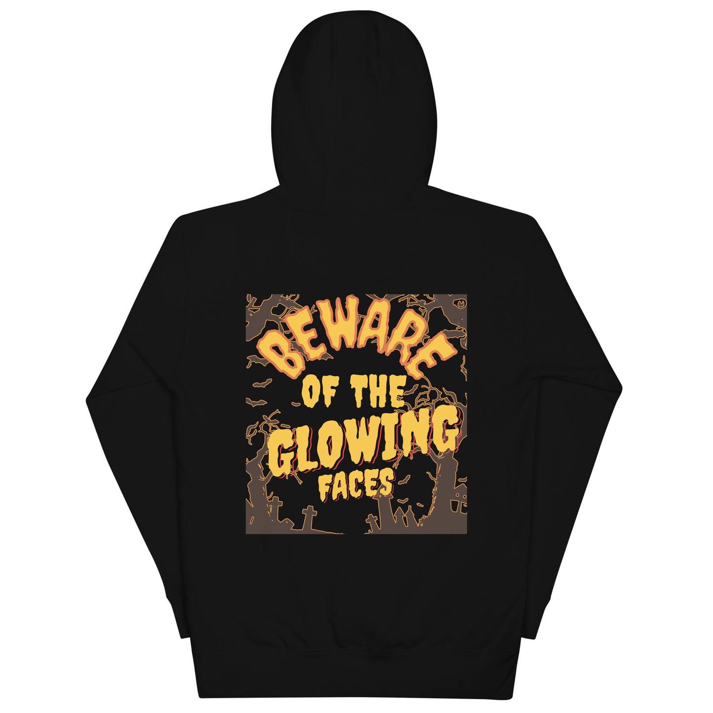 BEWARE OF THE GLOWING FACE" HALLOWEEN Unisex Hoodie