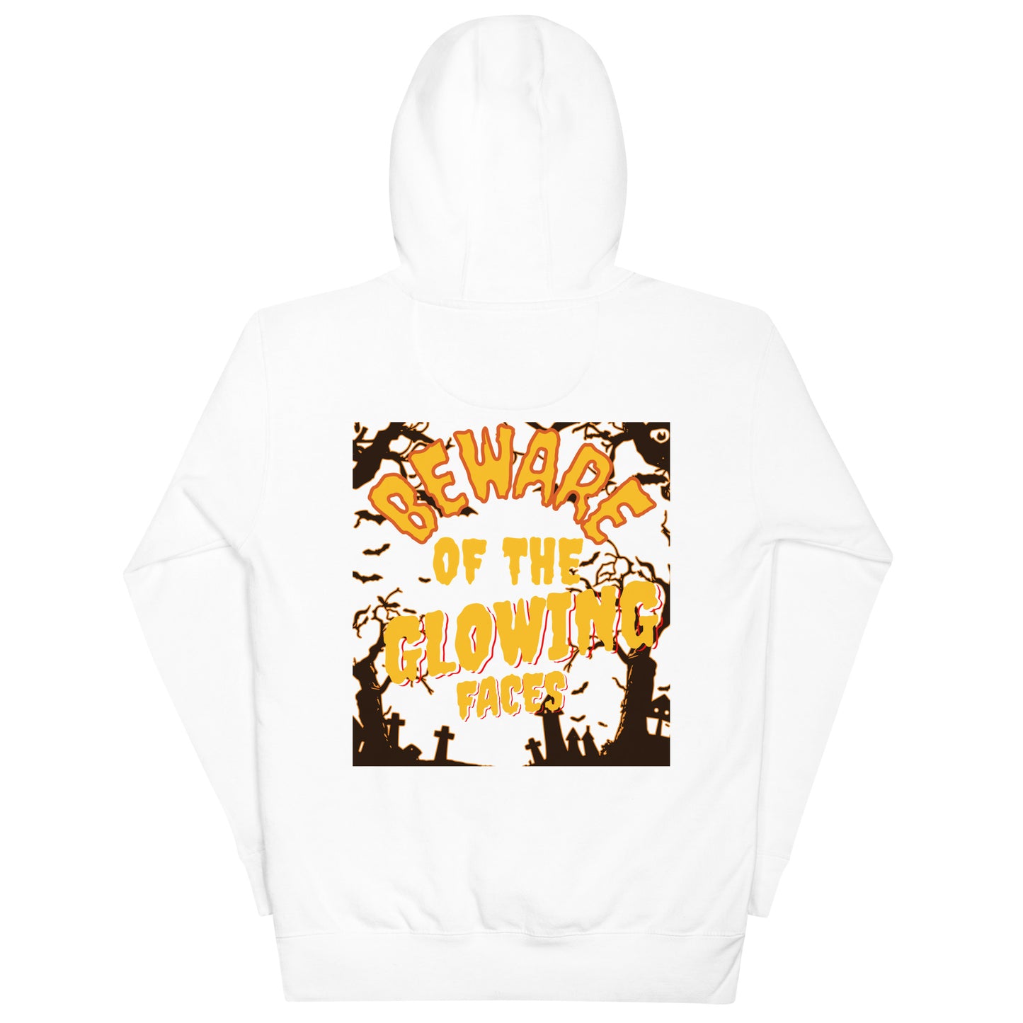 BEWARE OF THE GLOWING FACE" HALLOWEEN Unisex Hoodie